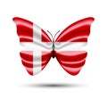 Denmark flag butterfly