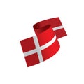 Denmark flag, vector illustration Royalty Free Stock Photo