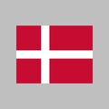 Denmark flag vector illustration in high quality for ui and ux, website or mobile application Royalty Free Stock Photo