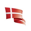 Denmark flag, vector illustration on a white background Royalty Free Stock Photo