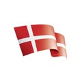 Denmark flag, vector illustration on a white background Royalty Free Stock Photo