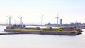 Denmark. Fortress Trekroner and wind generators Royalty Free Stock Photo