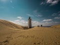 Lighthouse in Dunes Royalty Free Stock Photo