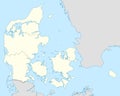 Denmark map Royalty Free Stock Photo