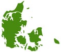 Denmark map - Nordic country and a sovereign state in Europe