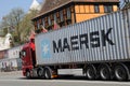 Denmark`s maersk shipping cargo container