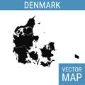 Denmark vector map with title