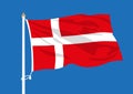 Denmark flag waving