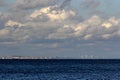landscape of windmills near the sea in denmark Royalty Free Stock Photo