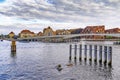 Denmark - Zealand region - Copenhagen - panoramic view of the Christianshavn district with the Inderhavnsbroen pedestrian bridge