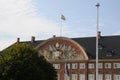 Denmarks finance ministry host rainbwo flag on building