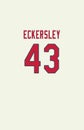 Dennis Eckersley, St. Louis Cardinals Jersey Back Royalty Free Stock Photo