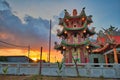 Vihara Satya Dharma is a modern Chinese temple at Benoa Port, Bali. It is a temple of `Satya Dharma` or `Shenism`, Southeast Asian