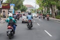 DENPASAR, BALI, INDONESIA - AUGUST 15, 2016 - Indonesia island congested traffic