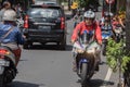 DENPASAR, BALI, INDONESIA - AUGUST 15, 2016 - Indonesia island congested traffic