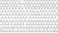 A dense arrangement of numerous hand drawn black outline triangles creating an expansive and continuous two dimensional pattern Royalty Free Stock Photo