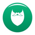 Dense beard icon vector green