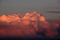 Dense cloud puddle,heavy clouds,red clouds and sky at sunset