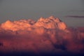 Dense cloud puddle,heavy clouds,red clouds and sky at sunset