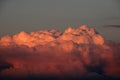 Dense cloud puddle,heavy clouds,red clouds and sky at sunset