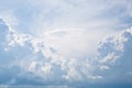 Dense clouds background at sunny day