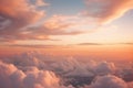 dense clouds in various soft tones during the sunrise