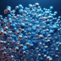 A dense cluster of interconnected atoms, forming a complex molecular structure