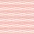 Dense cream white rows of hearts in horizontal brick repeat design. Seamless geometric vector pattern on textured pink