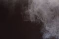 Blur Fluffy Puffs White Smoke Fog Black Background Royalty Free Stock Photo