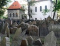 Dense Forest of gravestones at the Old Jewish Cemetery Prague
