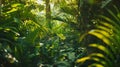 Dense Green Forest With Abundant Trees