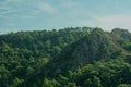 Mountain with dense green forest background Royalty Free Stock Photo