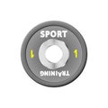 Dense grey weight plates numbered weights. 1. Illustration vector equipment for barbells. GYM, fitness center with provision