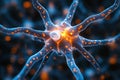 Dense, intricate synaptic webs inspired by neural connections with branching pathways