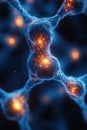 Dense, intricate synaptic webs inspired by neural connections with branching pathways