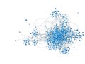 A dense network graph with interconnected nodes and clusters Royalty Free Stock Photo