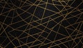 Gold Geometric Lines on Textured Black Background abstract Royalty Free Stock Photo
