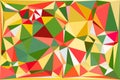 Complex kaleidoscope of triangular shapes in earthy and vibrant tones for artistic background Royalty Free Stock Photo