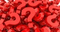 Pile of Red Question Marks Symbolizing Confusion and Inquiry image photo Royalty Free Stock Photo