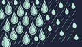 Dense Raindrops Pattern with Dark Background, vector design Generative AI Royalty Free Stock Photo