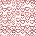Candy Cane Hearts Seamless Pattern Background Royalty Free Stock Photo