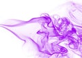Dense smoke, purple smoke abstract on white background Royalty Free Stock Photo