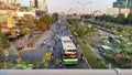 Dense Traffic at evening rush hour in Ho-Chi-Minh-City