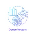 Dense vectors blue gradient concept icon