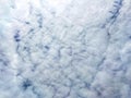 Dense White Altocumulus Clouds Covering the Sky Royalty Free Stock Photo