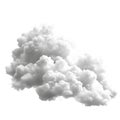 Dense white smoke explosion or thick gray cloud plume isolated on a white background texture Royalty Free Stock Photo