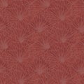 Densely textured design. Hand drawn line art flowers in seamless vector pattern on marbled chestnut background. Great