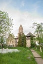 Densus - Very old stone church in Transylvania, Romania. Royalty Free Stock Photo