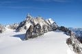 Dent du Geant, Mont Blanc massif, Italy Royalty Free Stock Photo