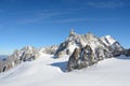 Dent du Geant, Mont Blanc massif, Italy Royalty Free Stock Photo